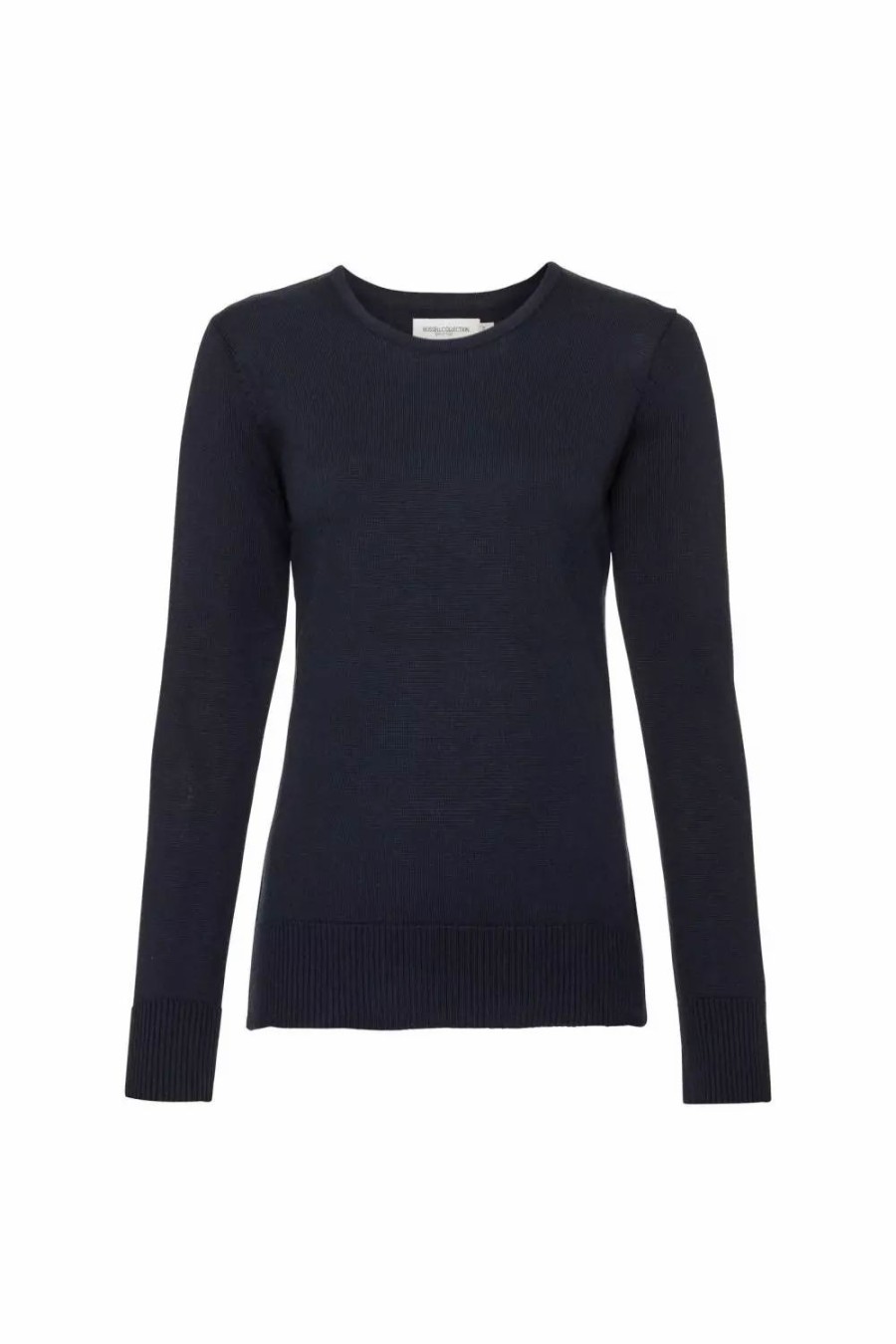 Sweatshirts & Sweaters * | Russell Womens/Ladies Cotton Acrylic Crew Neck Sweater French Navy