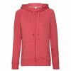 Sweatshirts & Sweaters * | Russell Womens/Ladies Hd Zipped Hood Sweatshirt ( ) Red Marl