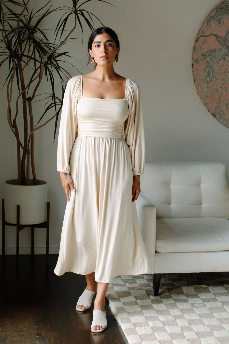 Dresses * | Rachel Pally Dory Dress Cream