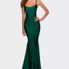 Dresses * | La Femme Orm Fitting Prom Dress With Dramatic Lace Up Back