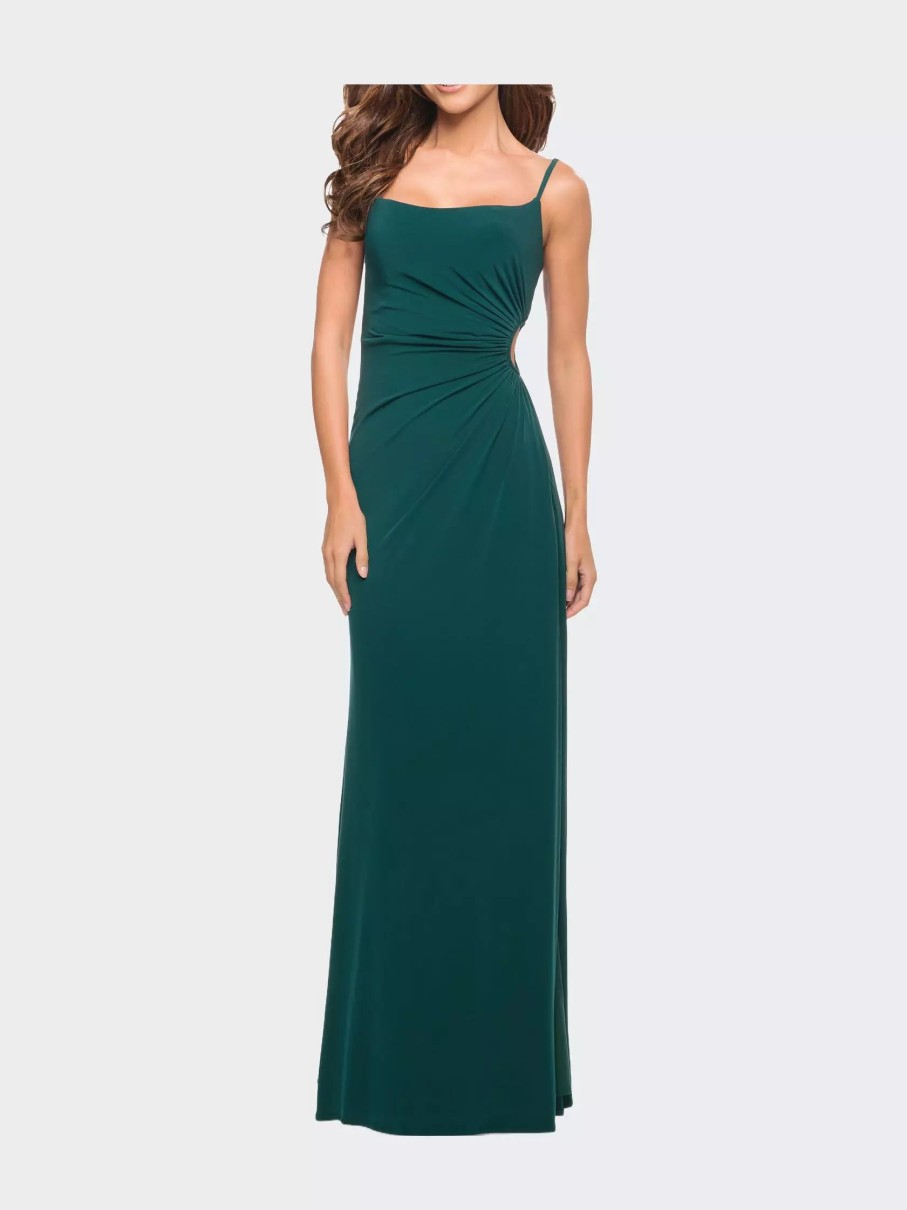 Dresses * | La Femme Prom Dress With Side Cut Out And High Side Slit