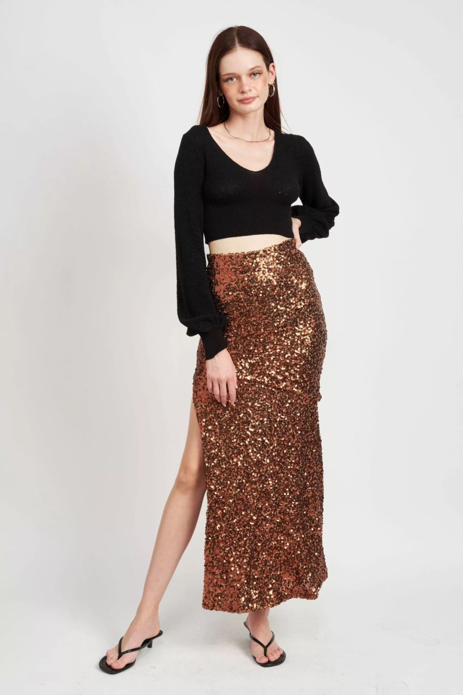 Skirts * | Emory Park Shelby Maxi Skirt Brown