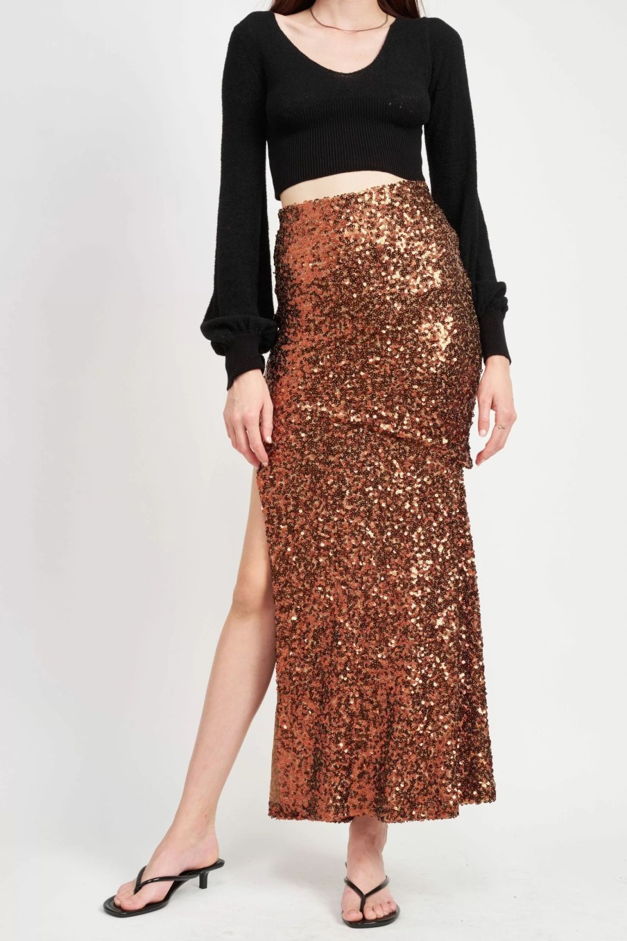 Skirts * | Emory Park Shelby Maxi Skirt Brown