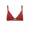 Swimwear * | Puma Womens/Ladies Triangle Ribbed Bikini Top Brown