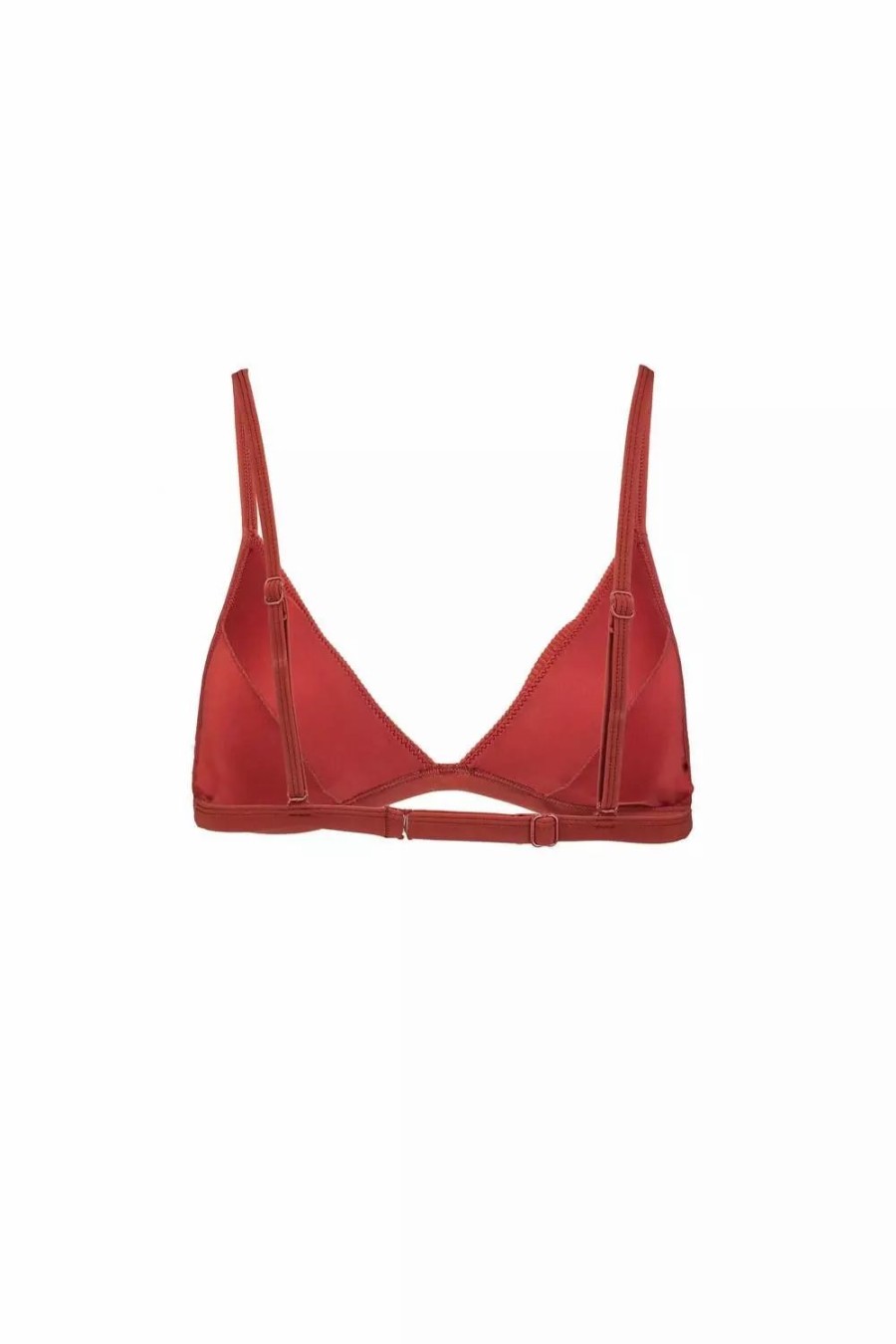 Swimwear * | Puma Womens/Ladies Triangle Ribbed Bikini Top Brown