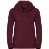 Sweatshirts & Sweaters * | Russell Ladies Authentic Melange Hoodie ( ) Burgundy Melange