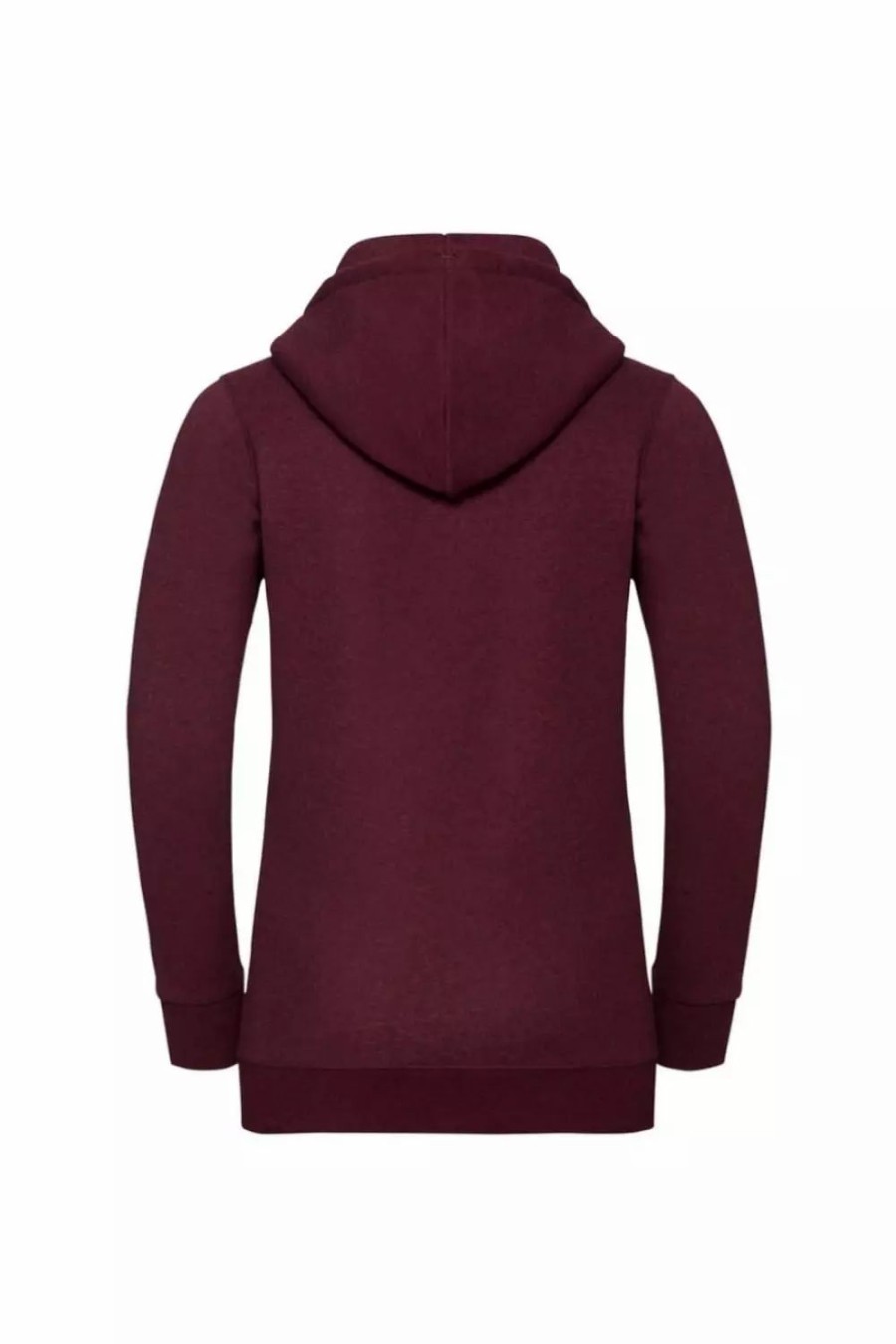 Sweatshirts & Sweaters * | Russell Ladies Authentic Melange Hoodie ( ) Burgundy Melange