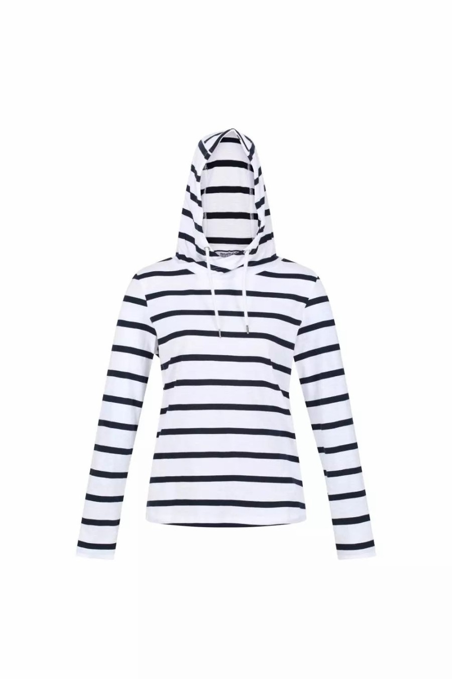 Sweatshirts & Sweaters * | Regatta Womens/Ladies Maelys Stripe Hoodie White/Navy