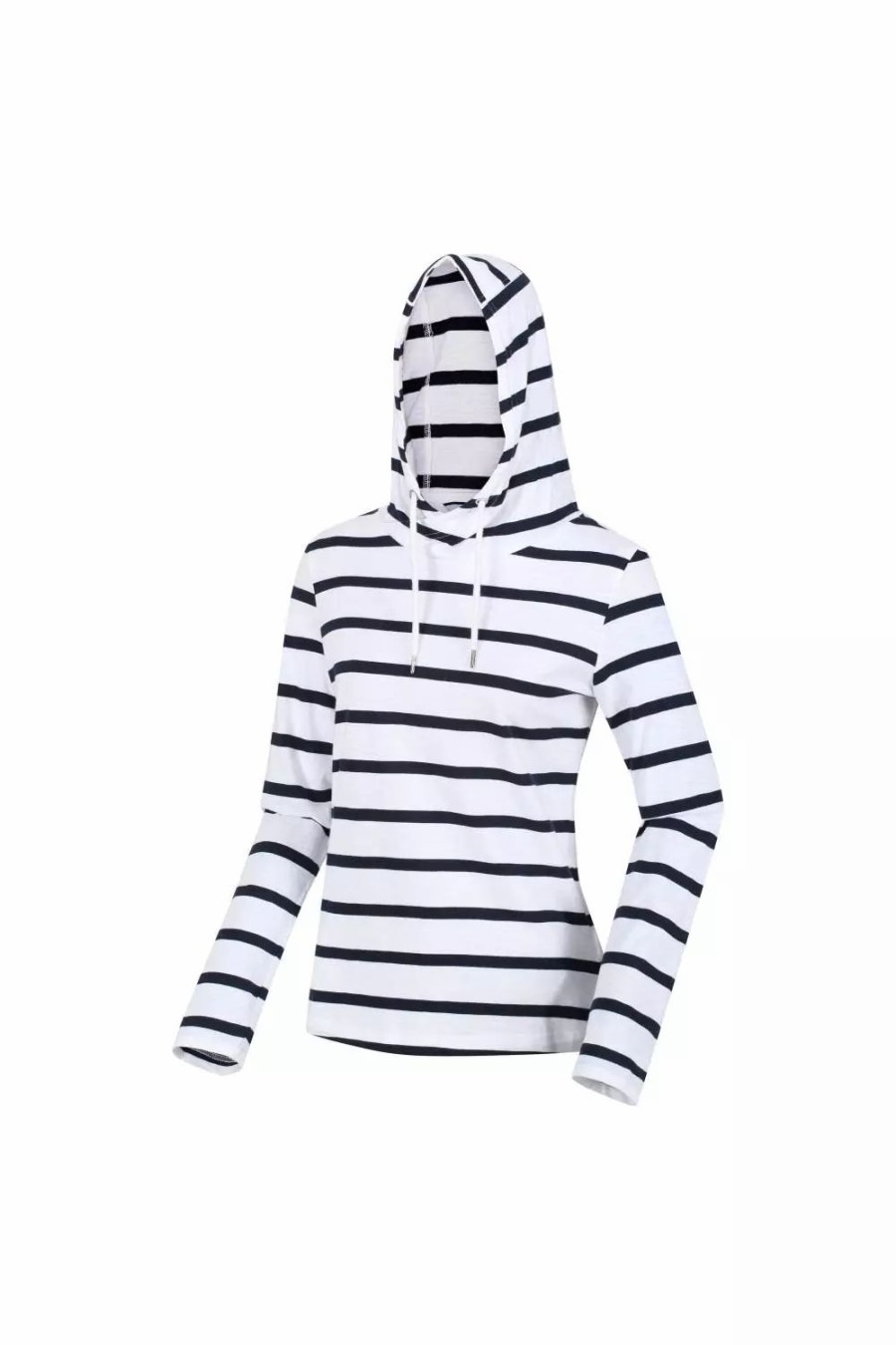 Sweatshirts & Sweaters * | Regatta Womens/Ladies Maelys Stripe Hoodie White/Navy