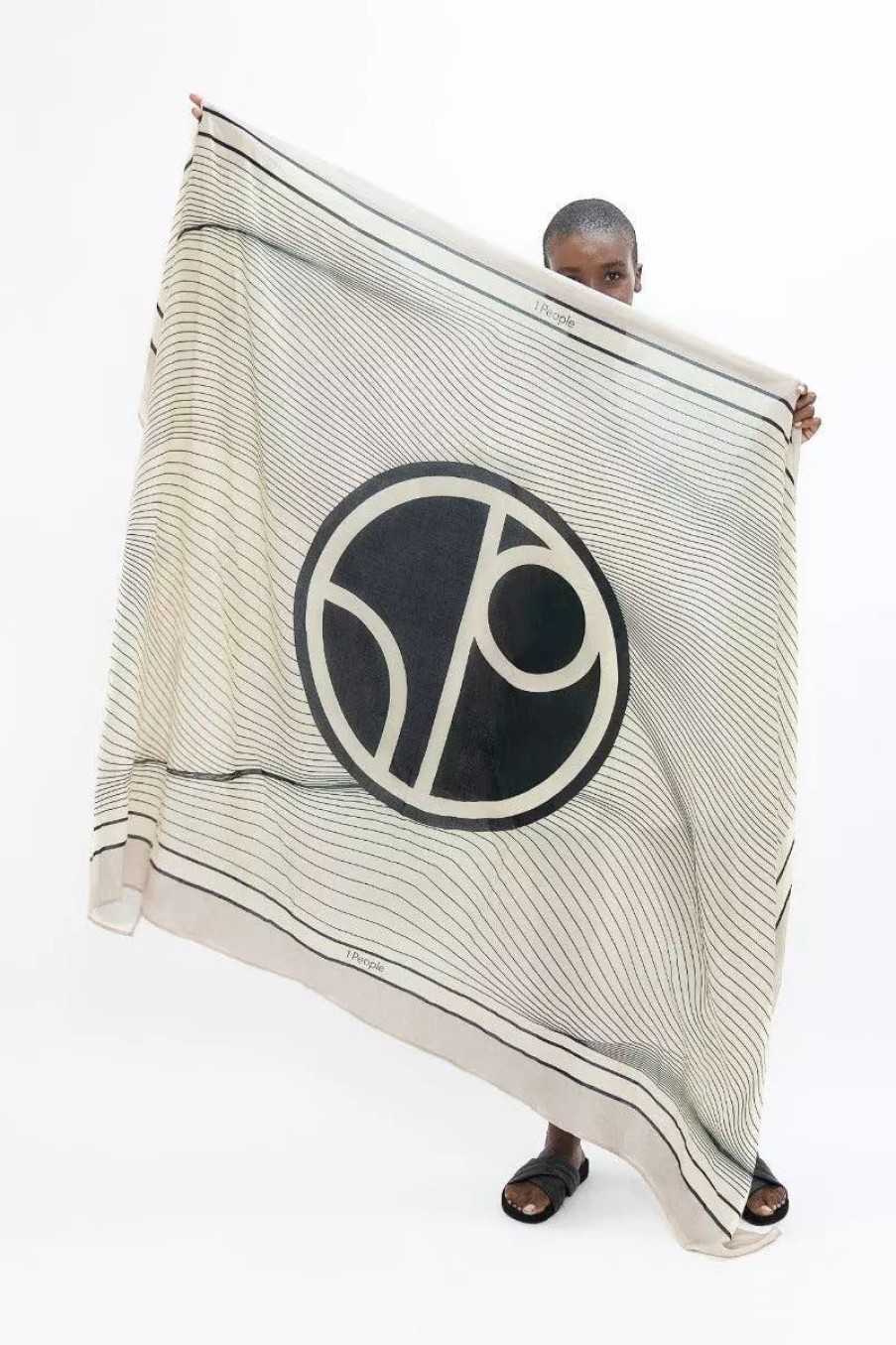 Swimwear * | 1 People Biarritz Biq Sarong Mix White Dove & Sand