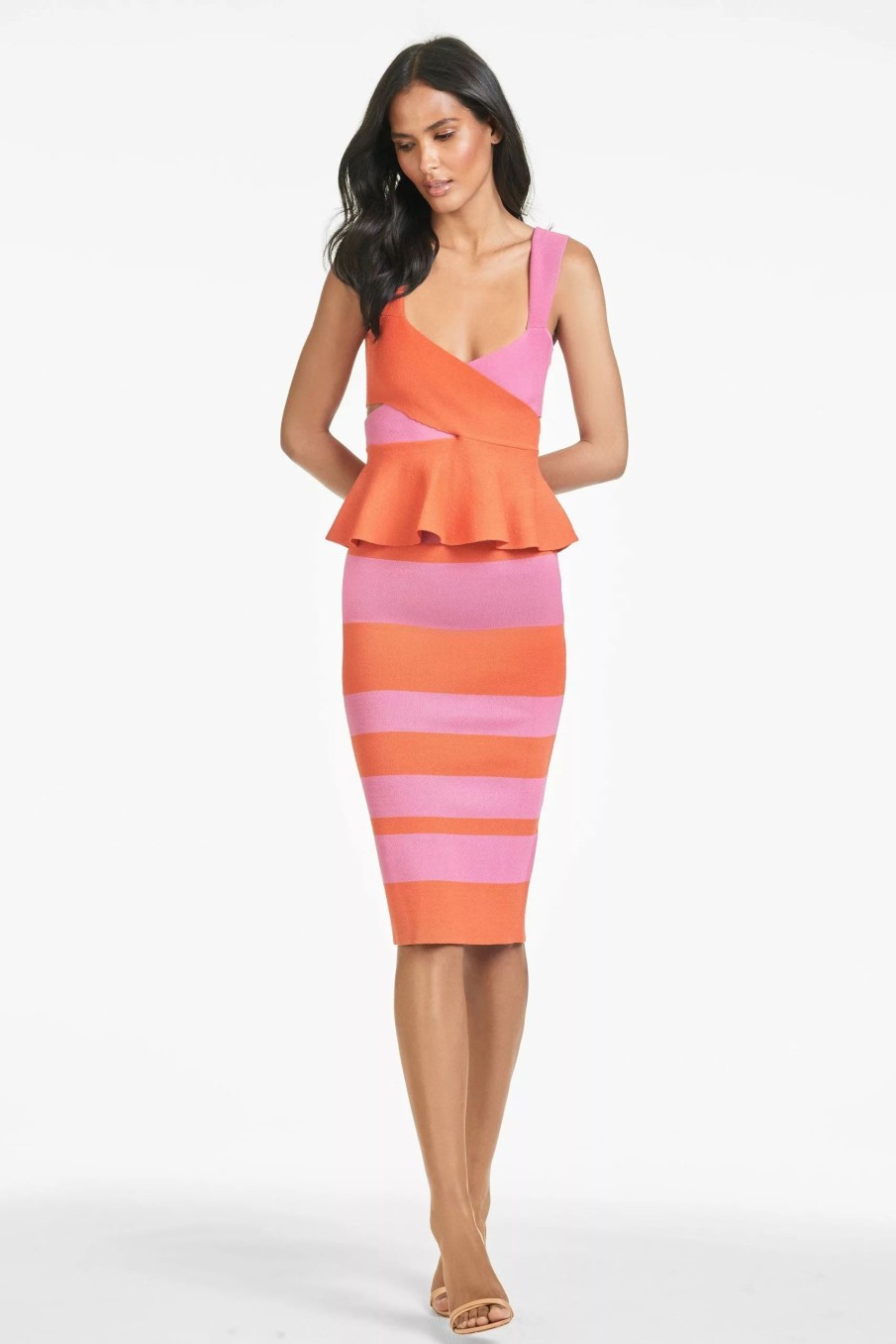 Skirts * | Sachin & Babi Carson Knit Skirt Pink / Orange