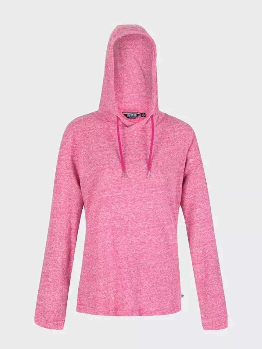 Sweatshirts & Sweaters * | Regatta Womens/Ladies Maelys Marl Hoodie Fuchsia