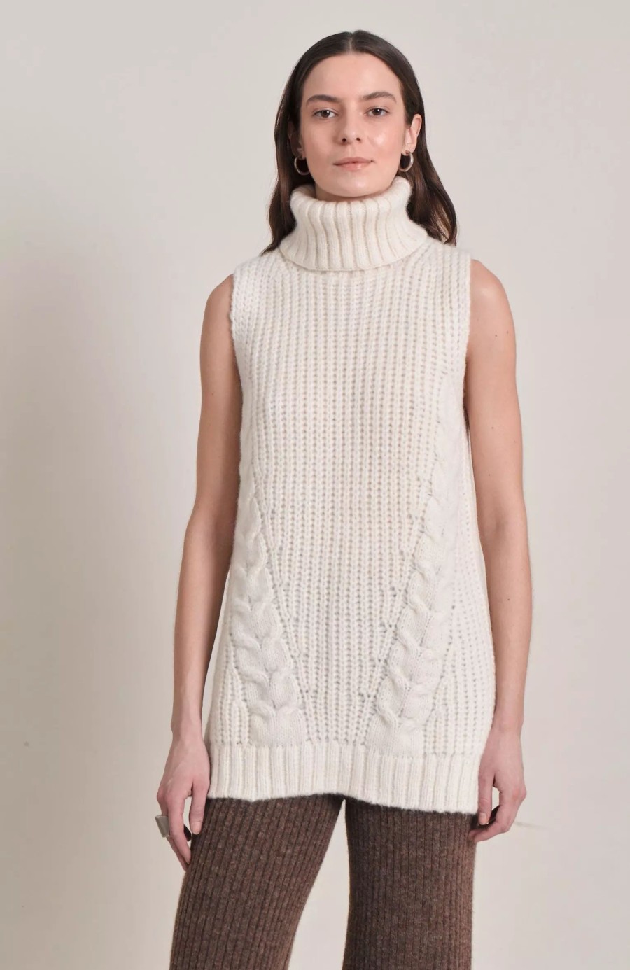 Sweatshirts & Sweaters * | Eleven Six Taylr Tunic Tank Ivory