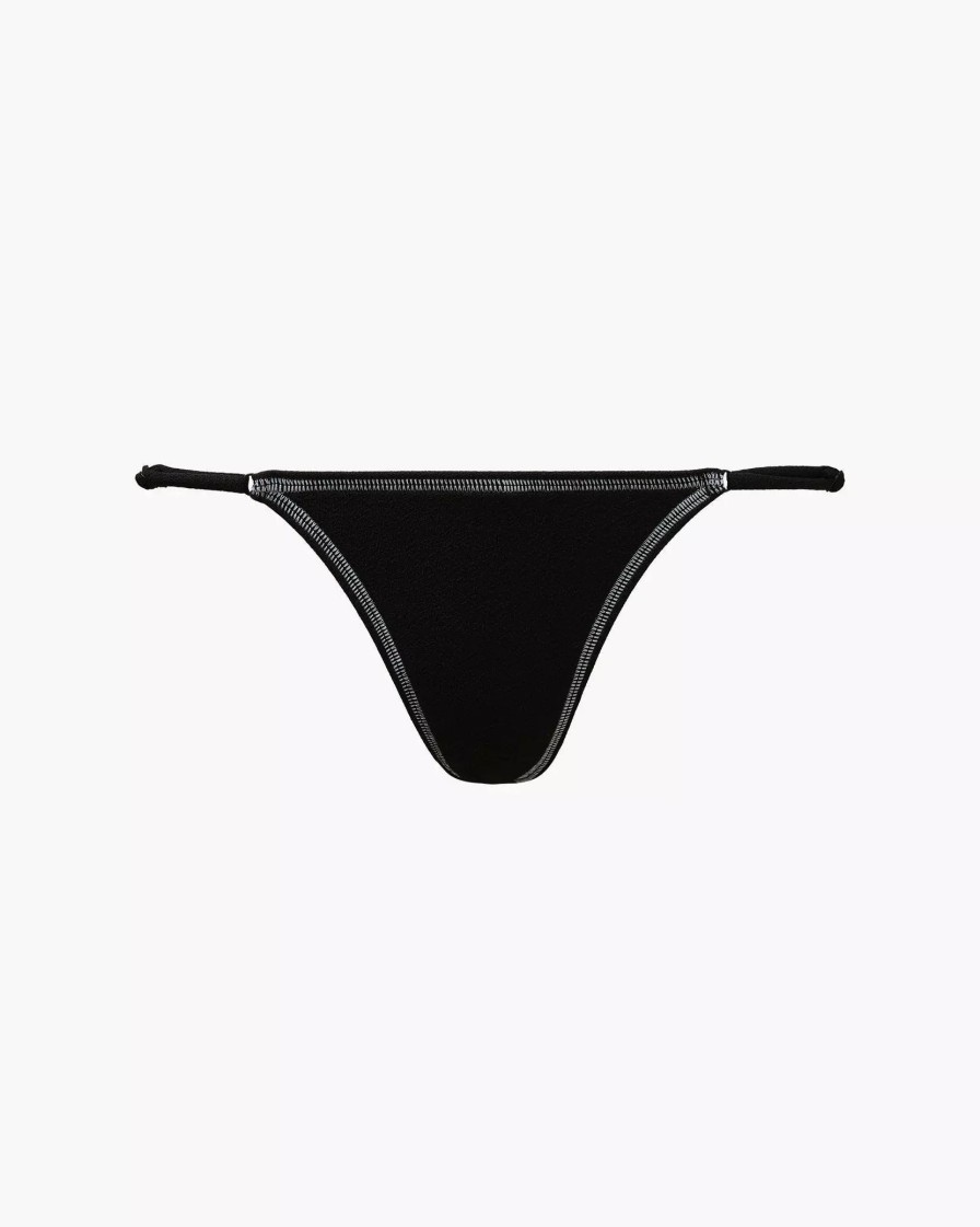 Swimwear * | Onia Hannah Bikini Bottom Crinkle Black