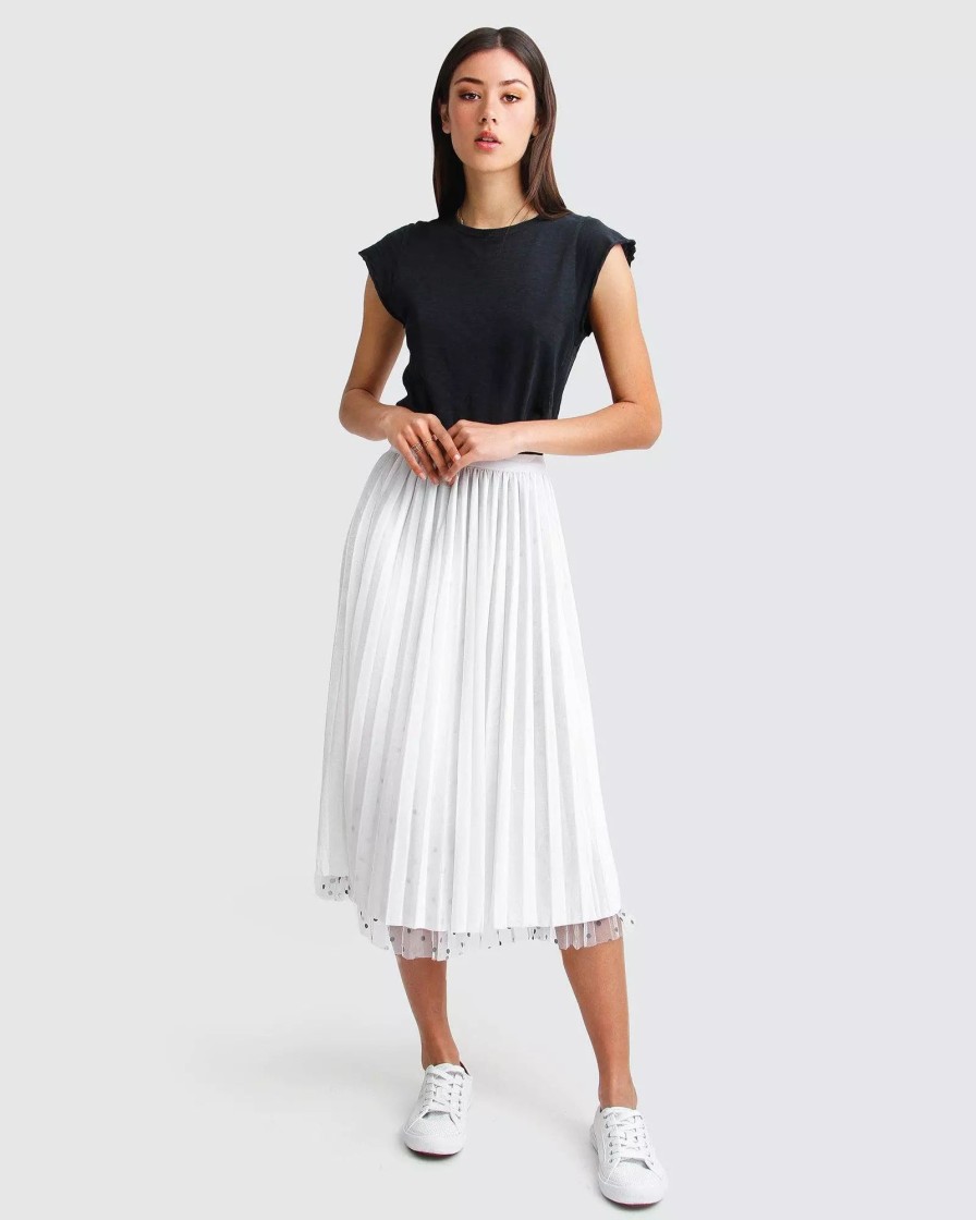 Skirts * | Belle & Bloom Mixed Feeling Reversible Skirt White