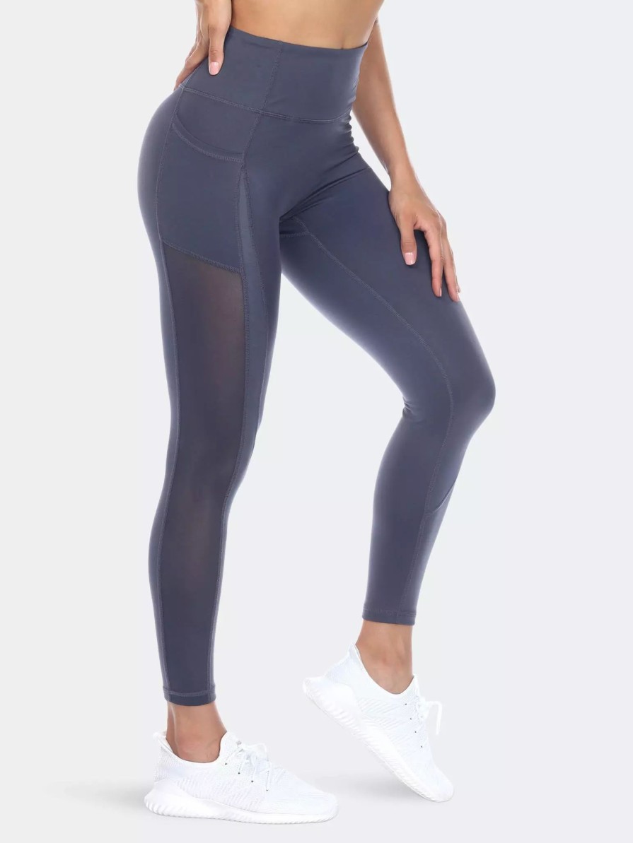 Bottoms * | White Mark High-Waist Mesh Fitness Leggings