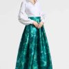 Skirts * | Sachin & Babi Ava Skirt Emerald Watercolor Floral