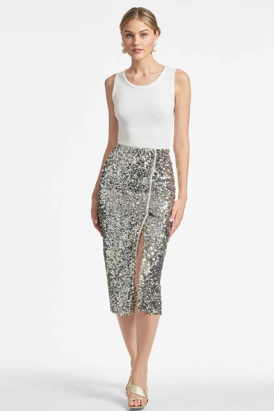 Skirts * | Sachin & Babi Talisa Skirt Silver Sequins