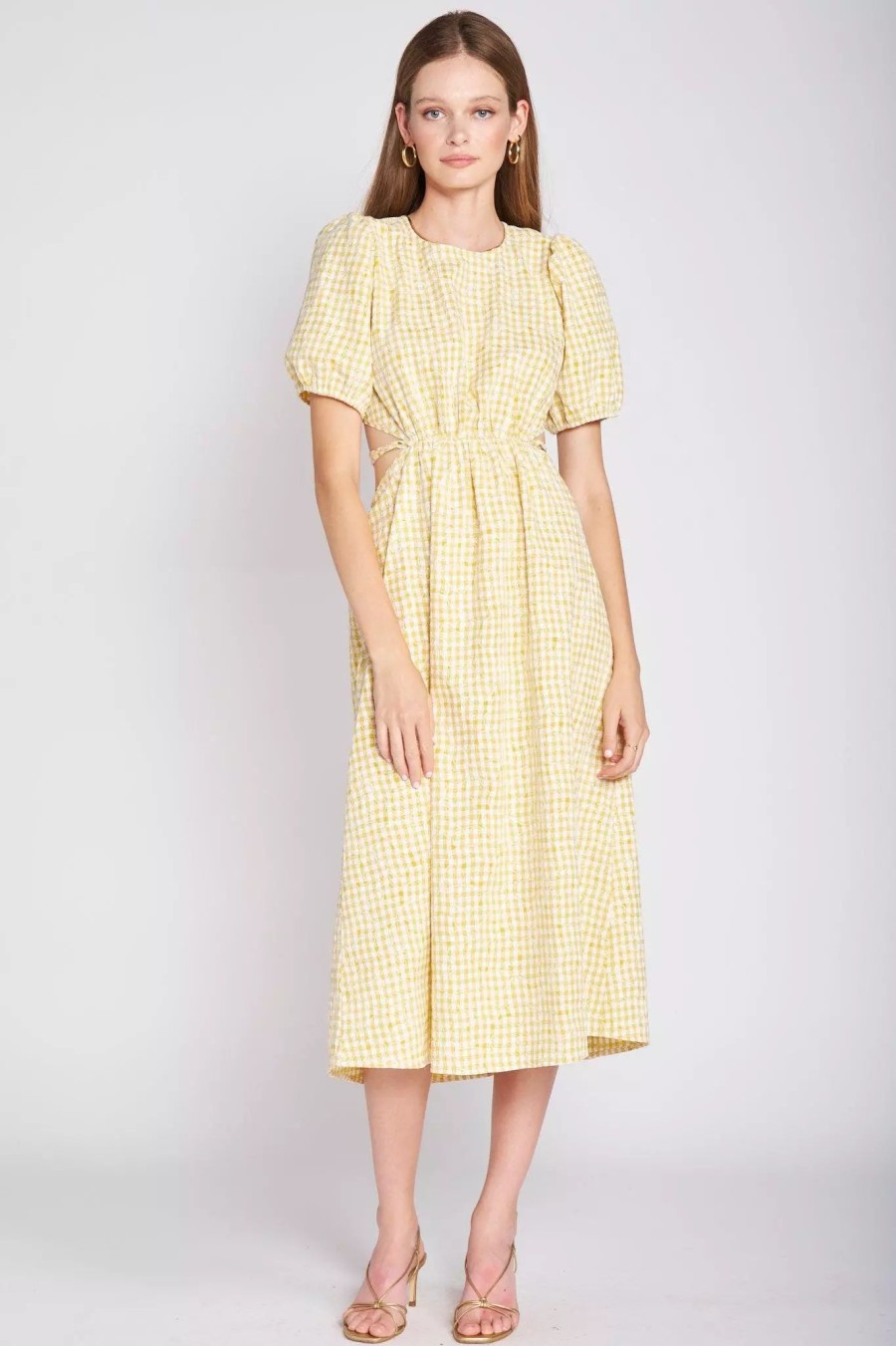 Dresses * | En Saison Kanika Midi Dress Yellow