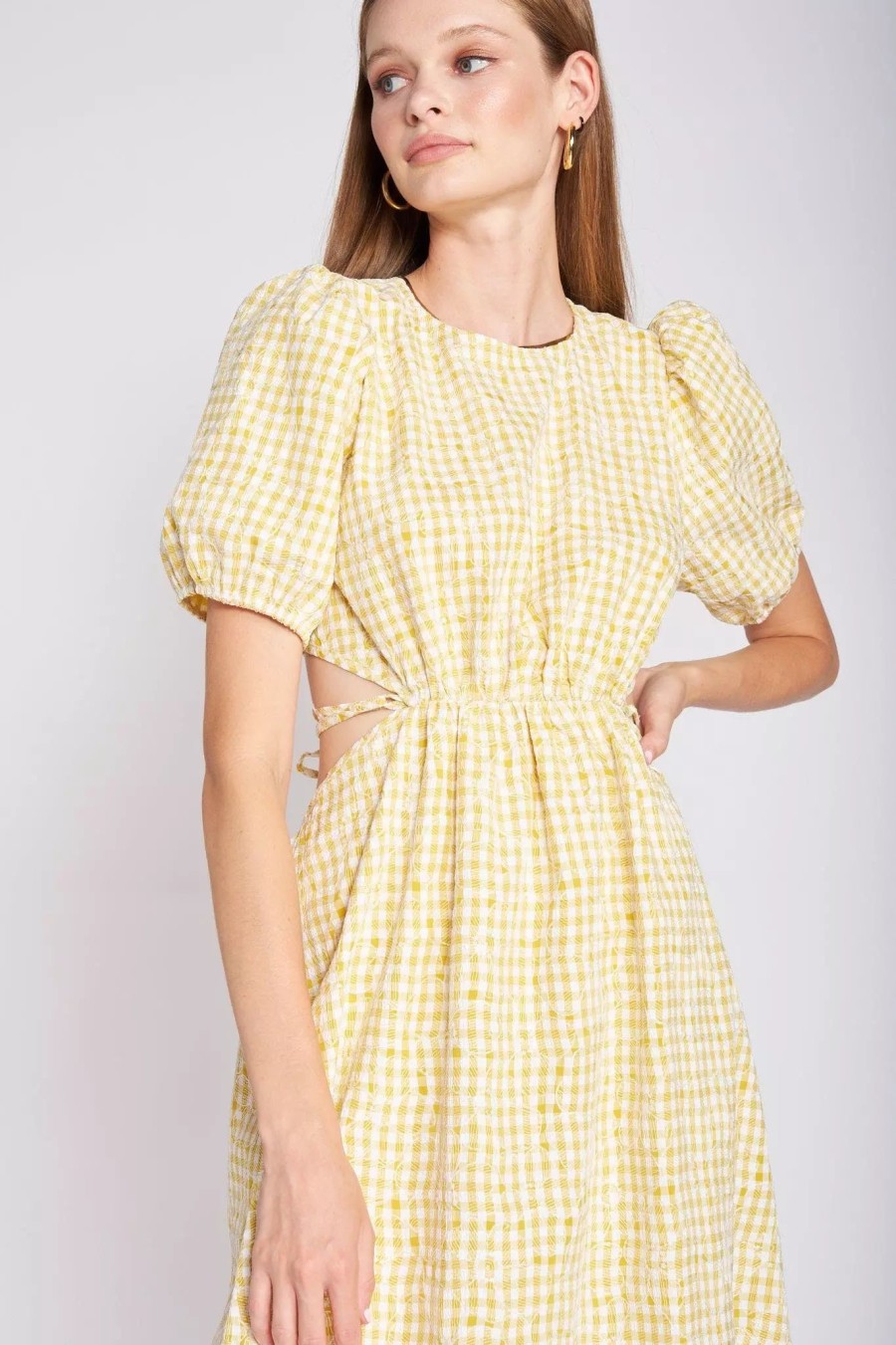 Dresses * | En Saison Kanika Midi Dress Yellow