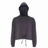 Sweatshirts & Sweaters * | Tridri Womens/Ladies Cropped Oversize Hoodie ( ) Charcoal