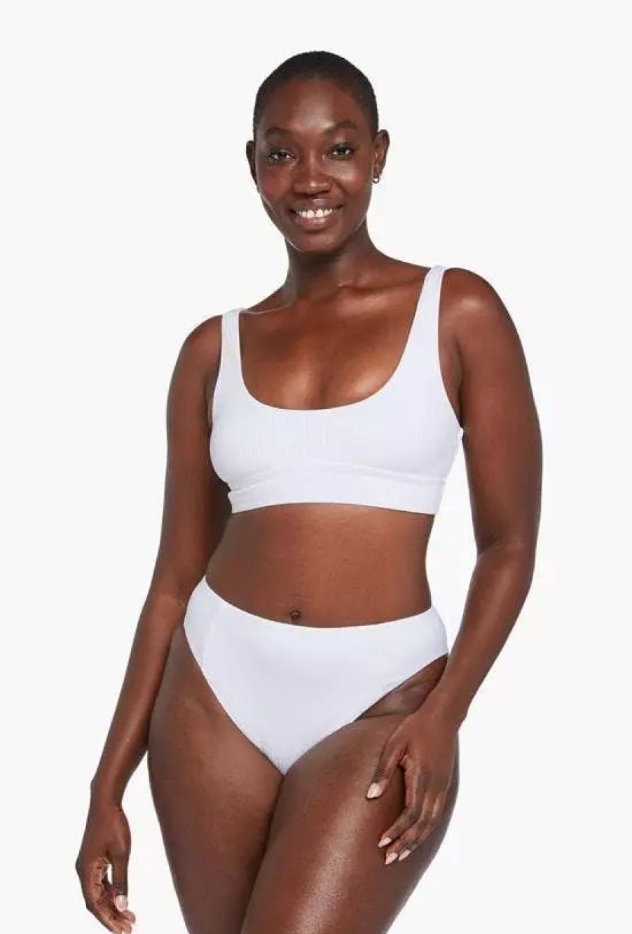 Swimwear * | Vitamin A Sienna High Waist White Ecorib