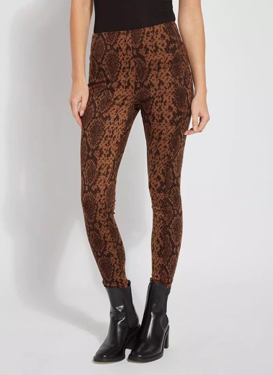 Bottoms * | Lysse Jacquard Laura Legging Bronze Snake