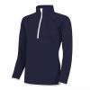 Sweatshirts & Sweaters * | Awdis Just Cool Womens/Ladies Half Zip Sweatshirt ( ) French Navy/ Arctic White