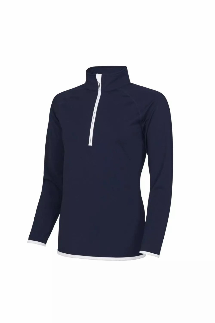 Sweatshirts & Sweaters * | Awdis Just Cool Womens/Ladies Half Zip Sweatshirt ( ) French Navy/ Arctic White