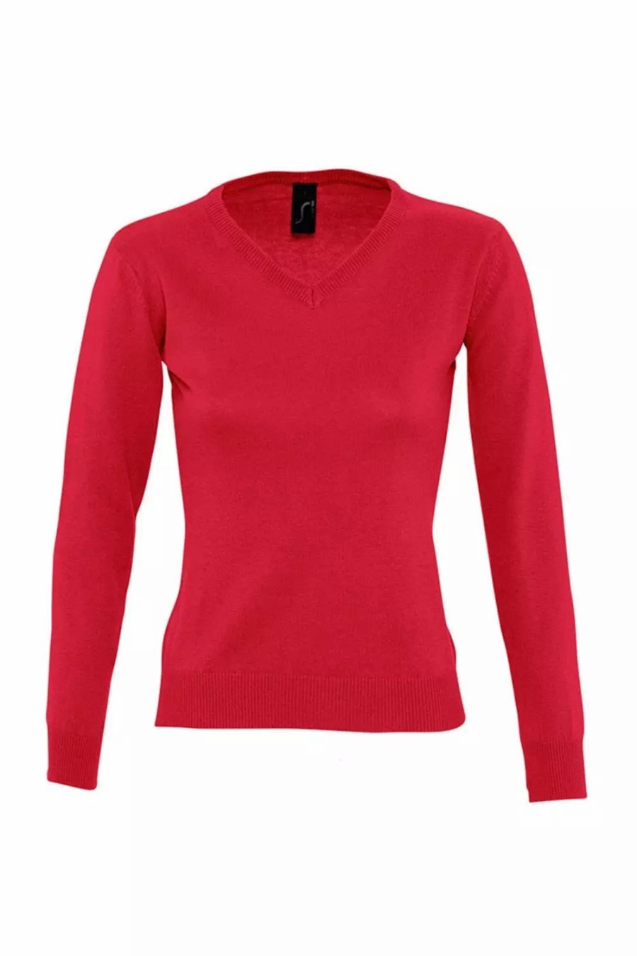 Sweatshirts & Sweaters * | Sols Womens/Ladies Galaxy V Neck Sweater ( ) Red