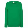 Sweatshirts & Sweaters * | Of The Loom Fruit Of The Loom Ladies Fitted Lightweight Raglan Sweatshirt Kelly Green