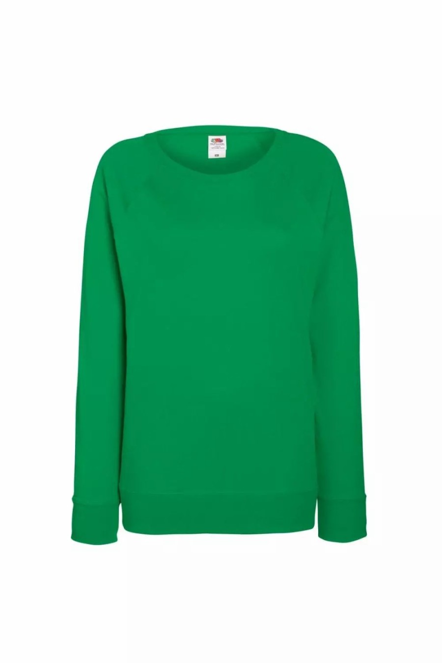 Sweatshirts & Sweaters * | Of The Loom Fruit Of The Loom Ladies Fitted Lightweight Raglan Sweatshirt Kelly Green