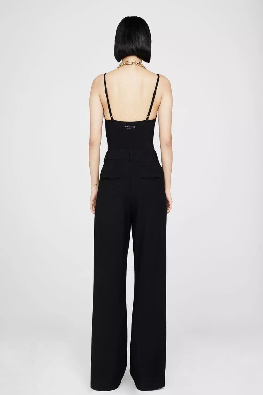 Bottoms * | Anine Bing Carrie Pant Black Twill