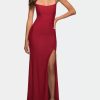 Dresses * | La Femme Ong Prom Dress In Luxurious Jersey With Slit