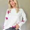 Sweatshirts & Sweaters * | Six Fifty Alling For Stars Sweater White/Pink