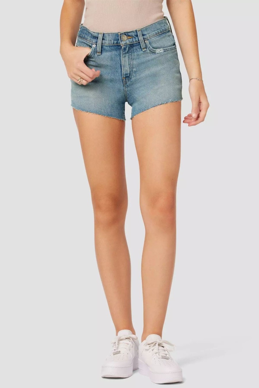 Bottoms * | Hudson Jeans Gemma Mid-Rise Short Clouds