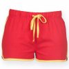 Bottoms * | Skinni Fit Womens/Ladies Retro Training/Fitness Sports Shorts ( ) Red/ Yellow