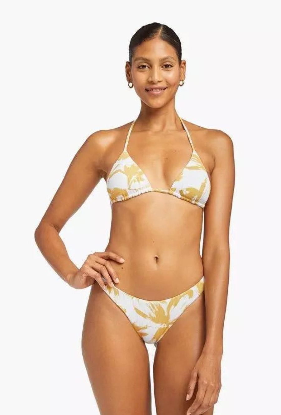 Swimwear * | Vitamin A Gia Triangle Top Honeysuckle