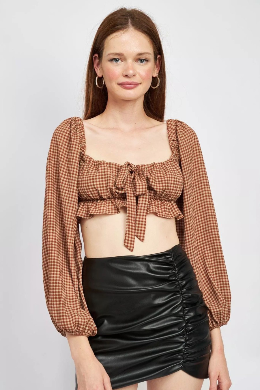 Skirts * | Emory Park Blakely Crop Top Brown