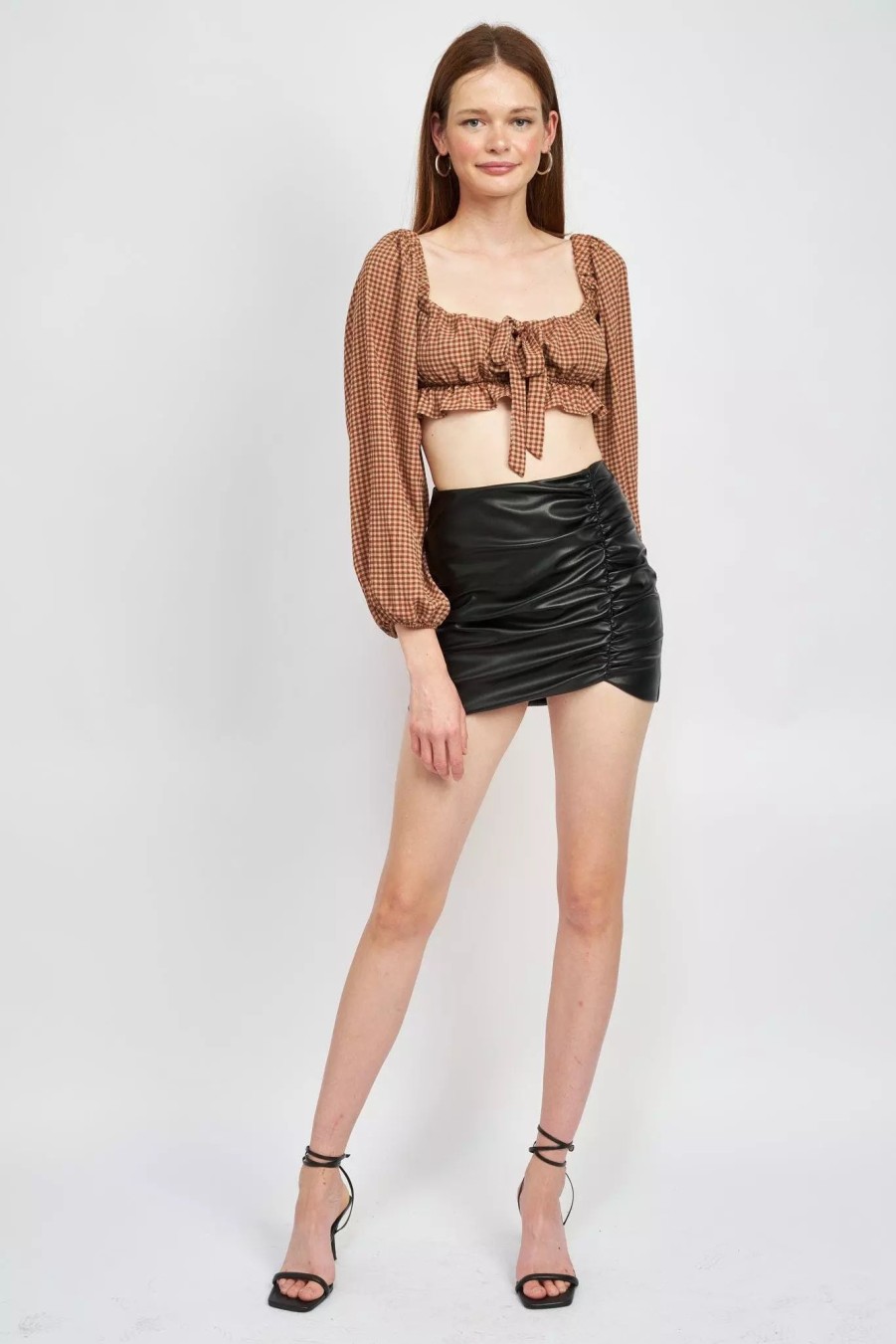 Skirts * | Emory Park Blakely Crop Top Brown