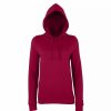 Sweatshirts & Sweaters * | Awdis Just Hoods Womens/Ladies Girlie College Pullover Hoodie ( ) Burgundy