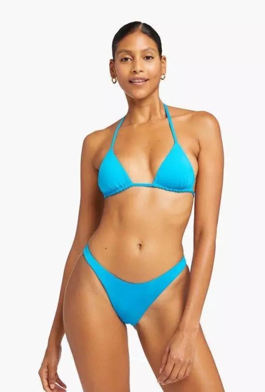 Swimwear * | Vitamin A California High Leg Cyan Eco Lux