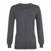 Sweatshirts & Sweaters * | Sols Womens/Ladies Griffith V Neck Long Sleeve Cardigan Charcoal Marl