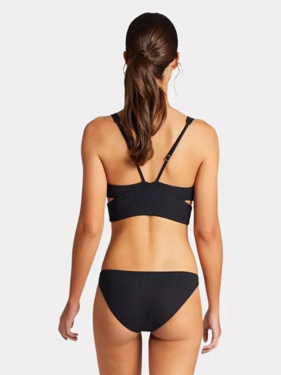 Swimwear * | Vitamin A Luciana Bottom Black Ecorib