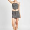 Skirts * | Emory Park Mabel Mini Skirt Dark Grey