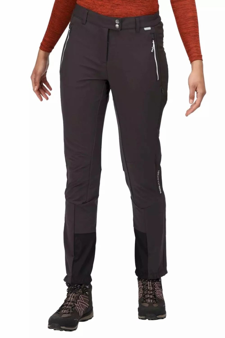 Bottoms * | Regatta Womens/Ladies Mountain Hiking Trousers Ash