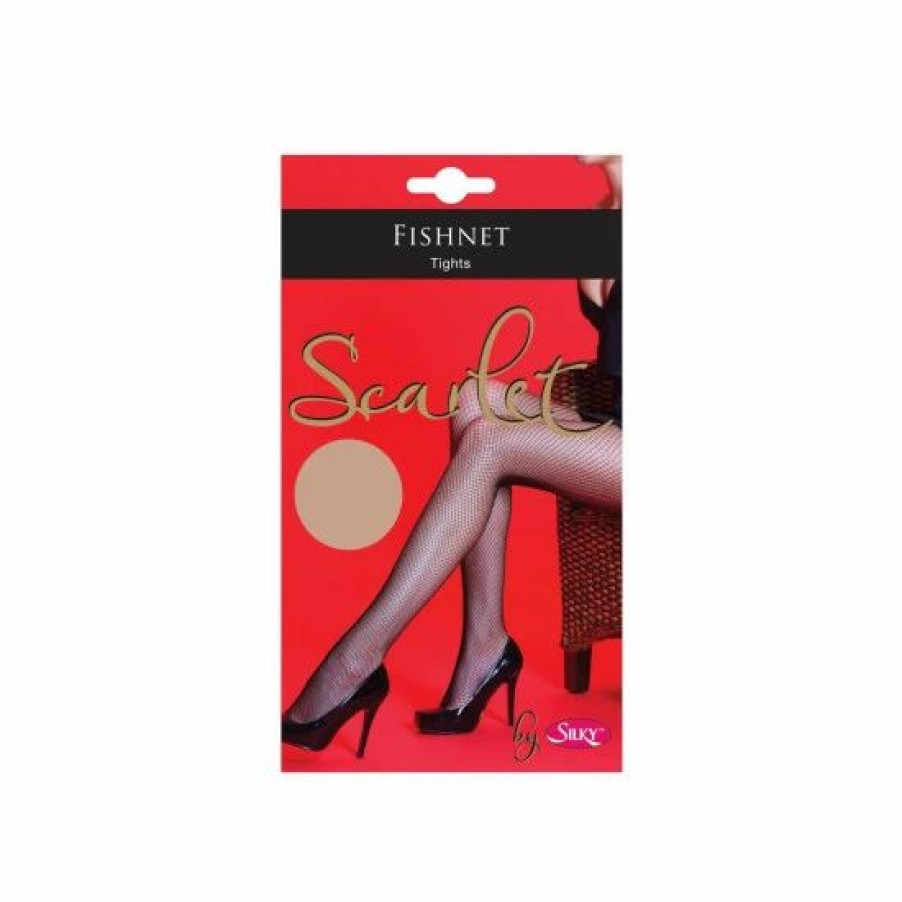 Bottoms * | Silky Womens/Ladies Scarlet Fishnet Tights (1 Pair) Leggings Natural