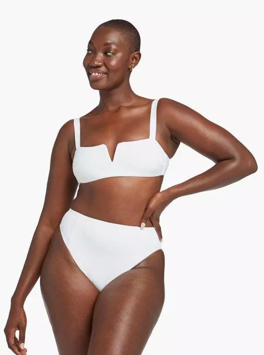 Swimwear * | Vitamin A Sienna High Waist Bottom White Oceanrib