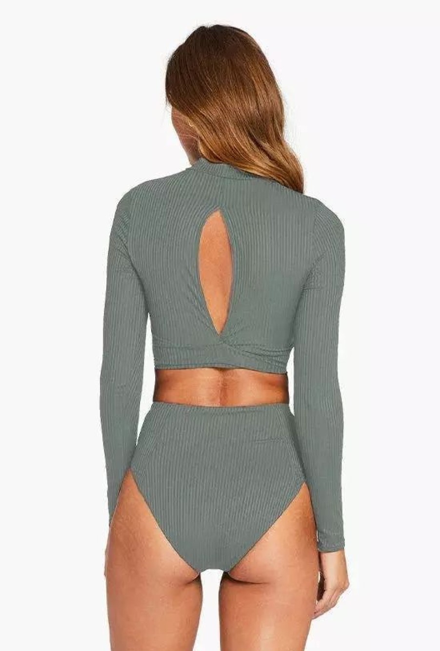 Swimwear * | Vitamin A Remy Rashguard Sea Green Ecorib