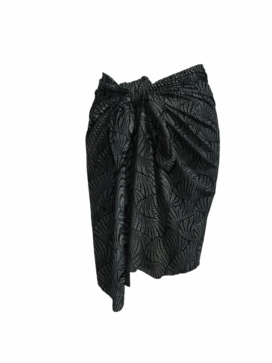 Swimwear * | Bromelia Swimwear Praia Sarong Midnight Lace